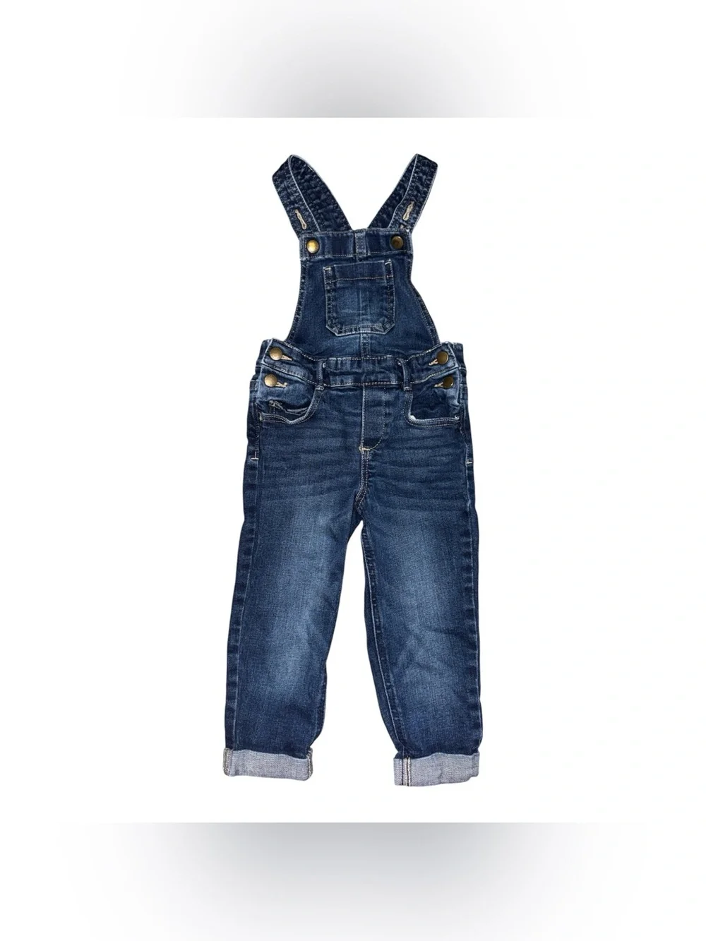 Old Navy Dark Blue Denim Kids Overalls Unisex Size 3T Jeans Casual Winter Fall